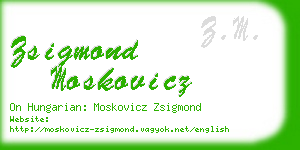 zsigmond moskovicz business card